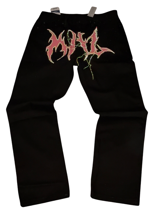 LOGO JEANS (REFLECTIVE STITCHING)